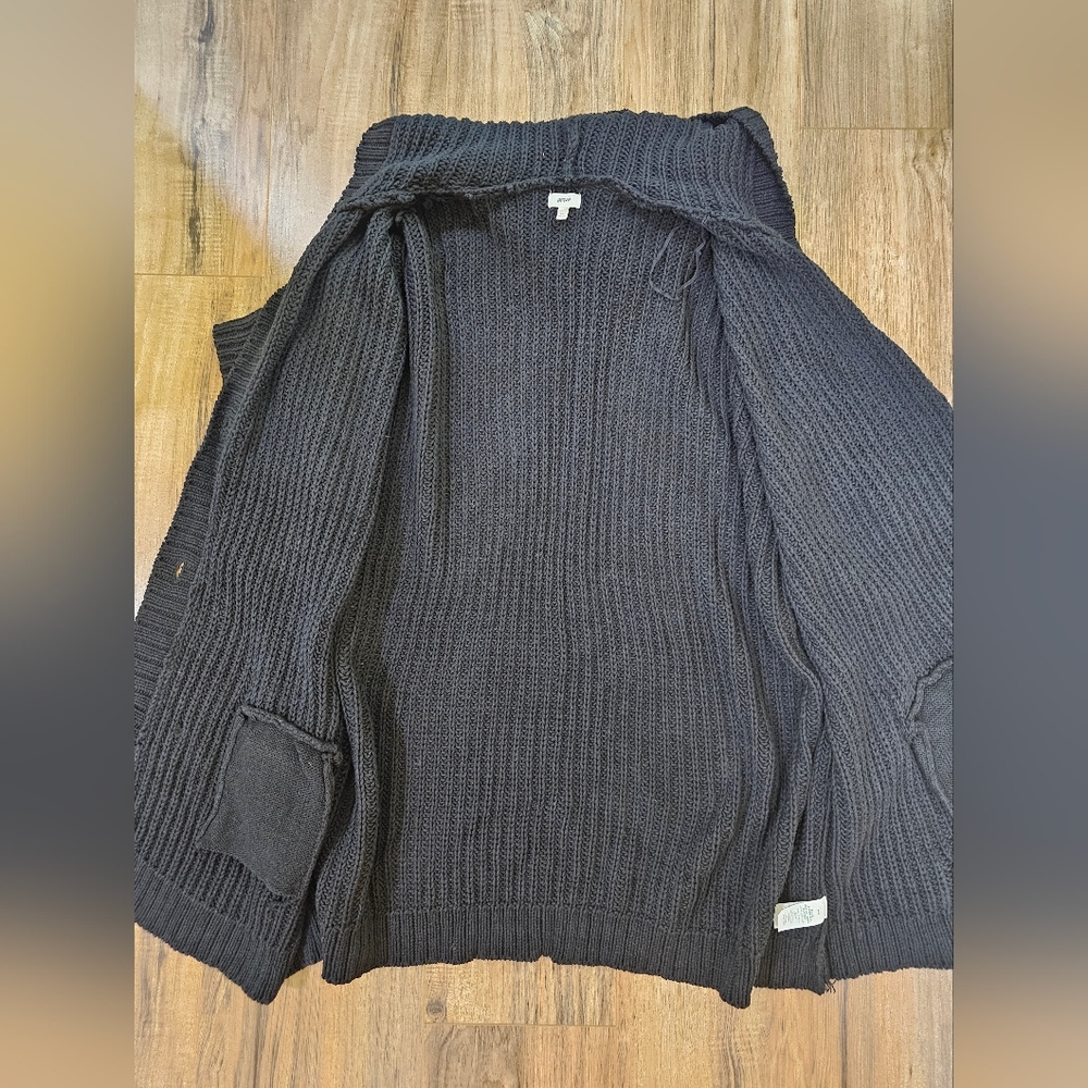 NWOT Aerie Hooded Ribbed Cape - Picture 5 of 11
